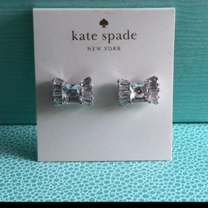 kate spade Clear Stone w/Silver Setting Earrings.